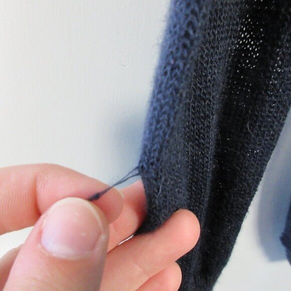 Club Monaco Cardigan Women S Blue Alpaca Wool Button Up Knit Pockets Classic 198 - Picture 6 of 11